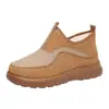 Botas de Nieve de Felpa Gruesa para Mujer 2026 Nueva Llegada de Invierno Zapatos de Algodón Engrosados con Terciopelo Suela Gruesa Botas de Algodón Slip-on Bicolor Zapatos de Madre