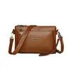 Bolsa de Hombro Cruzada de Cuero Suave de Moda Tendencia 2026 Nuevo Modelo de Comercio Exterior Transfronterizo para Mujer con Múltiples Capas para Monedas y Teléfono