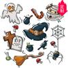 Nuevas pegatinas personalizadas de Halloween divertidas decoración de grafiti pegatinas impermeables de calabaza pegatinas con forma personalizada