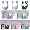 Audífonos de Orejas de Gato STN-28 Audífonos Bluetooth Audífonos de Orejas de Gato Luminosos de Montaje en Cabeza Súper Larga Duración en Espera Audífonos Bluetooth