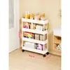 Estantería de Almacenamiento para Baño, Estantería de Almacenamiento Multicapa de Gran Capacidad para el Hogar con Ruedas, Estantería Móvil para Artículos de Tocador