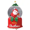 Caixa de música de bola de cristal de Natal com luzes coloridas e neve automática, um item decorativo para vitrines de shoppings, e um presente
