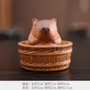 Capibara de Arena Morada Creativo Rata de Agua Murciélago Bañera Mascota de Té Se Puede Criar Bandeja de Té Juego de Té Decoración Adornos de Escritorio Juego de Té
