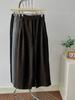 Pantalones de Lana Perezosos de Otoño con Caída, Pantalones Scimitar para Mujer, Pantalones de Lana Rectos de Pierna Ancha Empalmados, Pantalones Gruesos de Largo Completo para Otoño e Invierno
