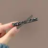 Pinza para el Cabello de Perla Exquisita Estilo Coreano y Japonés Lujo Ligero Nuevo Estilo Pinza para Flequillo Accesorio para el Cabello Pinza Lateral de Pato Adorno para el Cabello