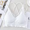 2026 Nuevo Estilo Sin Costuras Hermoso Espalda Tirantes Cruzados Sujetador Strapless, Sin Aros Sexy Encaje Cuello en V Tirantes Cruzados Hermoso Espalda Camiseta sin Mangas para Mujer