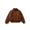 Jaqueta de Penas Masculina ORIGTEEN Inverno Gola Alta Americana Jaqueta de Voo Proteção Contra o Frio Penugem de Pato Branco Jaqueta de Trabalho YR162