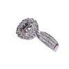 Sanjie wish Gran Venta Nuevo Estilo Anillo Cuadrado Princesa Incrustado Geometría Creativa Europea y Americana Anillo de Compromiso para Dama