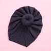Gorro de primavera para niños, nuevo, de punto, sin gorro, elástico, de color liso, estilo indio con forma de donut.