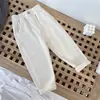 Pantalones para Niños de Primavera y Otoño, Nuevo Estilo Coreano Otoño 2025, Pantalones Casuales de Algodón Puro para Niños Pequeños, Elegantes Pantalones Deportivos para Niños