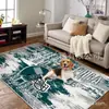 Alfombrilla de Suelo Estilo Deportivo Retro Americano Transfronteriza de Amazon Alfombrilla de Pie de Felpa de Cristal de Dibujos Animados Alfombrilla de Cama de Imitación de Cachemira para Dormitorio