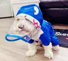 Perro gato mascota impermeable nuevo panda tiburón conejo pato animal de dibujos animados de cuatro patas poncho con visera transparente