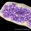 Horquilla Hecha a Mano Estilo Vintage con Perlas de Imitación de Colores y Flor Morada con Borde Dorado, Accesorio para el Cabello con Base de Flor de Pétalo