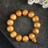 Pulsera de Cuentas de Buda de Sándalo Dorado Frotando Madera Redwood Pulsera Literaria para Jugar Joyería Cuentas de Rosario para Hombres y Mujeres Amantes