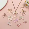 Chaveiro Pingente Laço Rosa Doce Pingente Pingente para Pulseira DIY Colar Acessórios de Roupa Acessórios de Liga