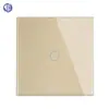 Interruptor de Control Remoto Inteligente Wifi Tuya Interruptor de Control Remoto Táctil Panel de Vidrio Enchufe UE Interruptor para Hogar Inteligente Cero Fuego