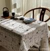 Toalha de Mesa Estilo Chinês em Algodão e Linho para Caligrafia Capa de Mesa de Centro Estilo Zen Chinês Toalha de Mesa Retrô Antiga Pano de Fundo para Fotografia