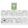 Nuevo producto transfronterizo: 10 pósters para colorear/paquete con temática de selva tropical, explorando y encontrando objetos, para colorear y garabatear a mano