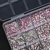 Strass Pequeno Rosa Plano de 24 Grades Moderno Plano Gota d'Água Irregular Decorações de Unhas Rosa Populares