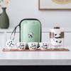 Juego de té de viaje Guochao Panda, traje de una tetera y cuatro tazas, taza exprés, té conmemorativo de Sichuan, regalo de negocios