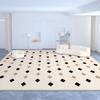 Alfombra Sala de Estar Resistente a la Suciedad Fácil de Cuidar Simple Lujo Ligero Absorbente Antideslizante Cachemir Manta para Mesa de Café Hogar Resistente al Desgaste Manta para Sofá
