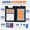 Pizarra táctica de voleibol portátil personalizada, pizarra de mando para entrenador, equipo de entrenamiento para competición, cuaderno plegable magnético borrable