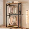 Armario de Montaje Sencillo, Gabinete de Entrada, Perchero Metálico para el Hogar en el Dormitorio, Armario para Habitación de Alquiler, Armario Pequeño para Dormitorio