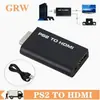 Convertidor de PS2 a HD con adaptador de audio y video, adaptador de video de PS2 a TV HD, interfaz de consola de juegos