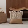 Estilo Americano Estilo Silencioso Jacquard Franja Almofada Chenille Texturizado Encosto Almofada Trançada Couro Capa de Almofada Original