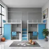 Cama Elevada para Adultos Engrosada Cama de Hierro para Escritorio de Arriba Cama de Hierro para Dormitorio de Estudiantes Empleados Cama con Estructura de Hierro Cama Elevada/Bajada Doble Escalera para Apartamento Escolar