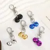 Llavero colgante de campana colorida pintada accesorio DIY hebilla para collar de mascota decoración de campana de hierro