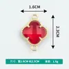 Versión coreana de trébol de cuatro hojas diy doble colgante aleación incrustaciones accesorios colgante arete pulsera tejido a mano pequeño colgante al por mayor