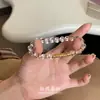 "Lâmpada Pequena" Pulseira Martelada em Cristal Branco Natural, Joia de Estilo Levemente Luxuosa e de Alto Padrão para Mulheres, Presente para Ela