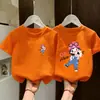2026 Camisetas de Algodón Puro de Manga Corta para Niñas Kidsren Tallas Mediana y Grande Camisetas de Manga Corta Cuello Redondo Ropa de Verano para Niñas