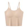 Base Líquida Invisível com Camisola com Bojo Peitoral Tudo-em-Um Feminina de Bojo Fixo Base Top Externo Sem Deslizar Bojo Fino