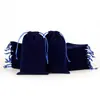 Bolsa de Veludo com Ponto e Cordão Bolsa de Armazenamento Cordão Cordão Bolsa para Joias Preta Bolsa de Armazenamento para Presente