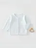 Cardigã de Bebê Estilo Primavera e Outono Manga Longa Top Classe A Roupa Externa para Bebê Veludo Macio Algodão Cor Sólida Roupa Externa Casual Roupas de Outono