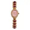Nuevo Estilo Popular Transfronterizo de Moda Reloj de Mujer Incrustado de Diamantes Lleno de Diamantes Reloj de Pulsera de Cuarzo para Mujer de Lujo Ligero Venta al por Mayor
