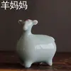 Porcelana de Jingdezhen Artesanía de Oveja del Zodiaco Decoración Creativa para Sala de Estar Adornos de Oveja de Cerámica Habitación Infantil Estantería Decoración de Oveja