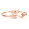 Pulsera de Acero Inoxidable Estilo Coreano Zorro Escarchado Primavera Abierta Moda para Mujer Accesorios Versátiles para Chica Pulsera de Titanio Regalo