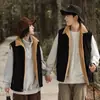 Chaleco para Hombre 2025 Otoño e Invierno Nuevo Medio Terciopelo de Cordero Chaleco Exterior Chaqueta de Invierno Terciopelo Cálido Solapa Comercio Exterior
