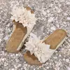 2026 Verano Nuevo Comercio Exterior Talla Grande Sandalias Casuales Cómodas de Mujer con Estampado Floral Slip-On Talla Única