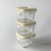 Caixa de preservação de vidro de alto borosilicato, jarra selada, tigela pequena para comida de bebê, armazenamento, aquecimento de alta temperatura, geladeira, congelamento, mini