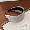 Faixa de Cabeça de Camurça com Aba Larga Estilo Francês para Mulheres, Antiderrapante, Não Esticável, Faixa para Lavar o Rosto, Grampo de Cabelo, Acessórios de Cabelo de Luxo, Acessórios de Cabeça