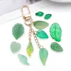 20 Piezas Mixtas de Cuentas Colgantes de Hoja de Vidrio Verde con Agujeros para Decoración de Pasadores DIY Accesorios Vintage