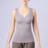 Colete térmico com forro de fleece para outono e inverno para mulheres com bojo, colete interno de renda, colete térmico com bojo para mulheres