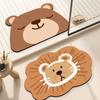 Alfombrilla antideslizante para puerta de baño, anticaídas, suave, absorbente de barro y de secado rápido