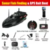 Barco Cebo GPS de Posicionamiento de Alta Velocidad con Retorno Automático, Barco con Control Remoto de 12V con Buscador de Peces Sonar, Barco de Entrega de Cebo, Barco Sonar