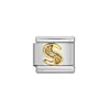 Pulseira Modular Italiana DIY Ouro 26 Letras Aço Inoxidável Emenda Livre Destacável Versátil Estilosa