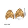 Estilo INS europeo y americano pendientes de acero inoxidable titanio oro de 18k cola de sirena concha estrella de mar pendientes pendientes pendientes pendientes pendientes pendientes pendientes